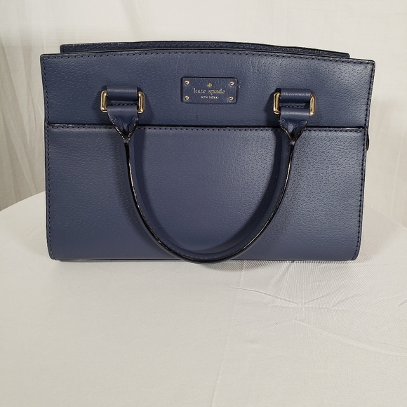 Kate Spade Navy Leather Handbags with Zipper Closure - Picture 2 of 8